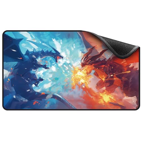 Mauspad, Gaming-Schreibtischmatte, rutschfeste Unterseite aus Naturkautschuk, wasserdicht und langlebig, genähte Kanten, dreilagige Schreibtischunterlage für Büro und Zuhause (61 x 35,6 cm) von LZSIG