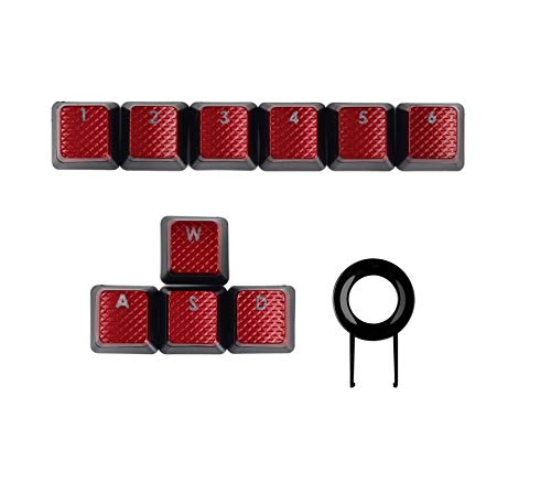 FPS hintergrundbeleuchtete Tastenkappen für Corsair K70RGB K70 K95 K90 K65 K63 Gaming-Tastaturen Cherry Key Switch - rote Tastenkappen von LZYDD