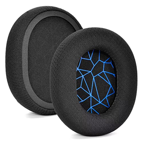 LZYDD Ersatz-Ohrpolster aus Stoff für SteelSeries Arctis 1 3 5 7 Pro Wireless Gaming Headset Kopfhörer (Ohrpolster blau/schwarz) von LZYDD
