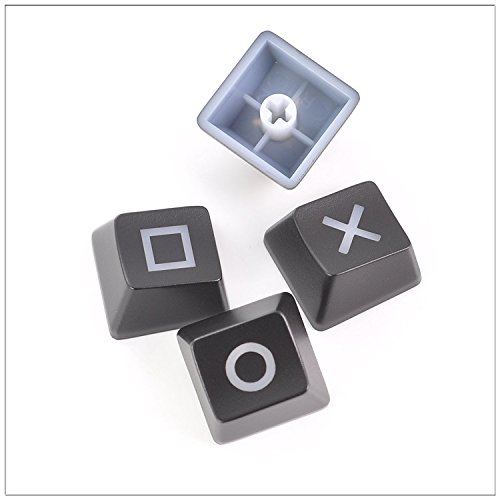 LZYDD Tastatur-Tastenkappen, Pfeil-/Richtungstaste, PSP-Controller-Muster, Cherry MX-Tastenkappe für MX-Switches, mechanische Gaming-Tastatur mit Hintergrundbeleuchtung (4 Stück, schwarz) von LZYDD