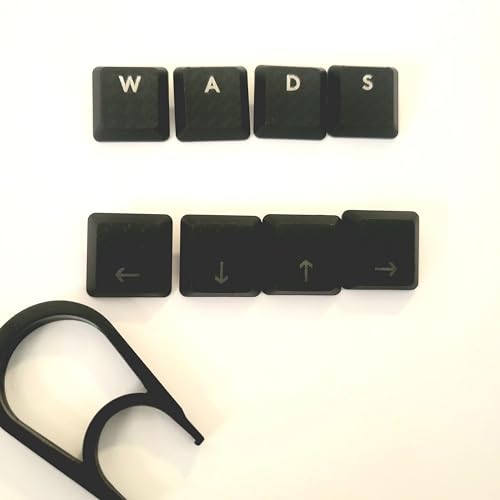LZYDD WASD+Arrow 8 Tasten Textur Taktilität Hintergrundbeleuchtung Tastenkappen Fit für Logitech G813/G815/G913/G915 TKL RGB Mechanische Gaming-Tastatur (Schwarz) von LZYDD