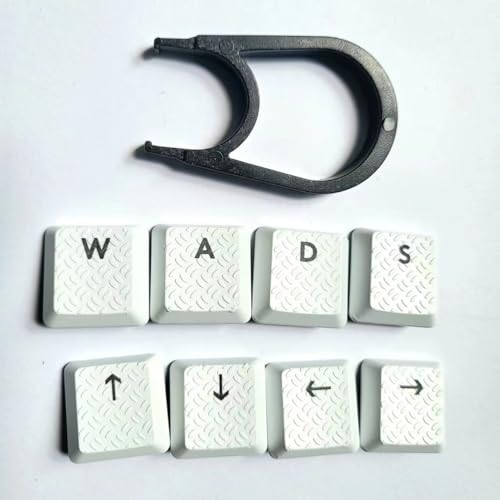 LZYDD WASD+Arrow 8 Tasten Textur Taktilität Hintergrundbeleuchtung Tastenkappen Fit für Logitech G813/G815/G913/G915 TKL RGB Mechanische Gaming-Tastatur (weiß) von LZYDD