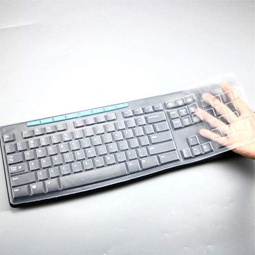 Ultradünne Silikon-Tastaturabdeckung für Logitech MK295 MK275 K200 MK200 K260 MK260 K270 MK270 Tastatur (transparent) von LZYDD