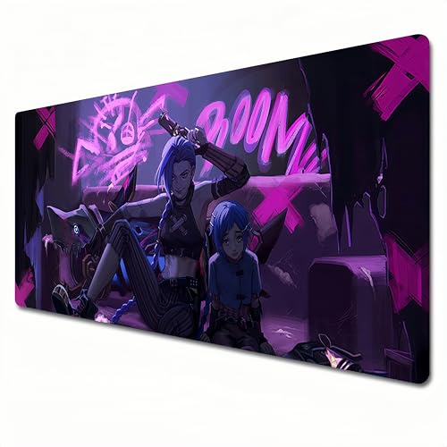 LZYMX XXL Gaming-Mauspad, 900 x 400 mm, wasserdicht, rutschfest, Schreibtischunterlage für Büro, Violett von LZYMX
