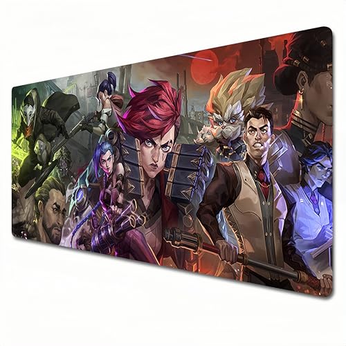 LZYMX Arcane League of Legends Mauspad, Anime-Mauspad, rgb, XXL-Mauspad, 900 x 400, Büro-Schreibtischmatte, groß, wasserdicht, rutschfest, Größe XXL LZYMX Arcane League of Legends Mauspad, Anime-Mauspad, rgb, XXL-Mauspad, 900 x 400, Büro-Schreibtischmatte, groß, wasserdicht, rutschfest, Größe XXL von LZYMX