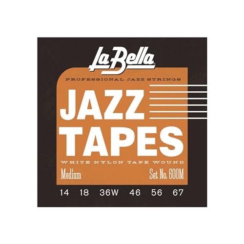 La Bella 600M Electric JAZZ TAPES - WHITE Nylon, medium von La Bella