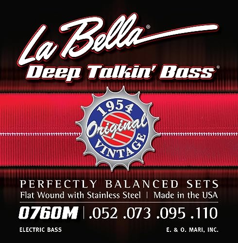 La Bella 760M Flat Wound Bass Strings Set 52/110 von La Bella