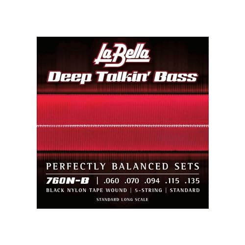 La Bella 760N-B Black Nylon Bass, 060/135 41/128 von La Bella