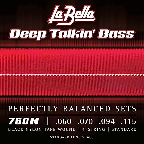La Bella 760N Black Nylon Bass, 060/110, schwarz von La Bella