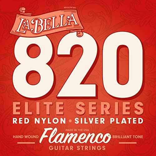 La Bella 820 Flamenco/Red Nylon, Saiten für Klassik-Gitarre von La Bella