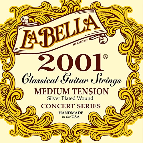 La Bella Classic 2001 MT, Saiten für klassische Gitarre, Medium Tension von La Bella