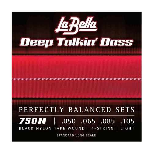 La Bella Deep Bass Talkin'Wnd 50-105 Nylon, Schwarz von La Bella
