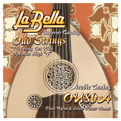 La Bella OU80A Aoud (Oud) Arabische Stimmung, 12-string von La Bella