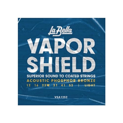 La Bella vsa1252 Vapor Shield Akustik Gitarre Saiten, Light 12–52 von La Bella