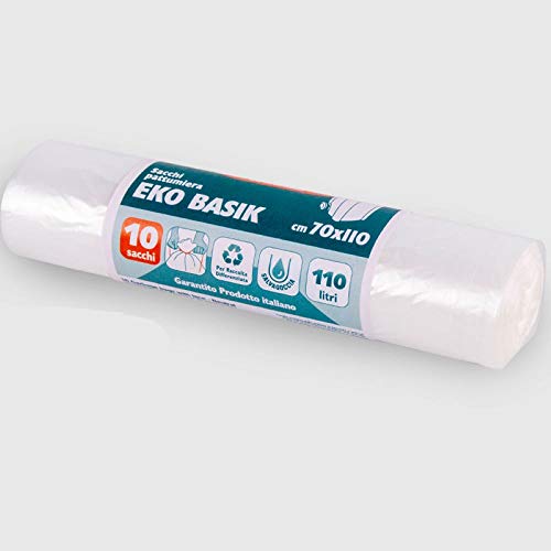 La Briantina Eko Basik SAC06731A Müllbeutel, transparent, 70 x 110 cm, Fassungsvermögen 110 Liter, 10 Beutel La Briantina Eko Basik SAC06731A Müllbeutel, transparent, 70 x 110 cm, Fassungsvermögen 110 Liter, 10 Beutel von La Briantina