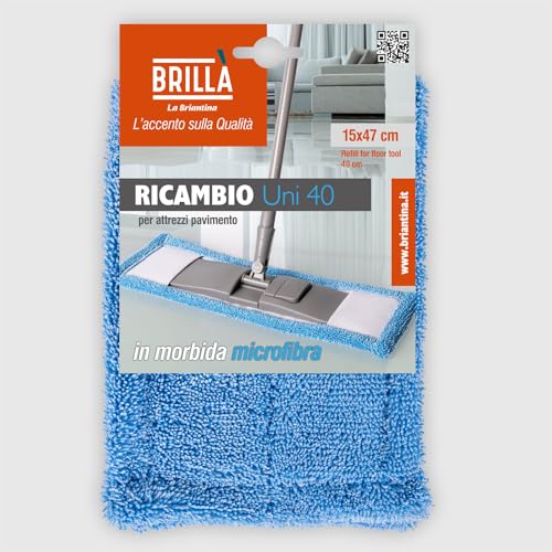 La Briantina Universal-Ersatzbezug aus Mikrofaser für Besen, 40 cm, Hellblau, 47 x 15 cm, 100% Polyester La Briantina Universal-Ersatzbezug aus Mikrofaser für Besen, 40 cm, Hellblau, 47 x 15 cm, 100% Polyester von La Briantina