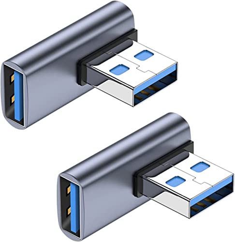 90 Grad USB 3.1 Adapter, linker Winkel, USB-A-Stecker auf Buchse, Konverter-Verlängerung für PC, Laptop, USB-A-Ladegerät, Powerbank und mehr von La Brodée