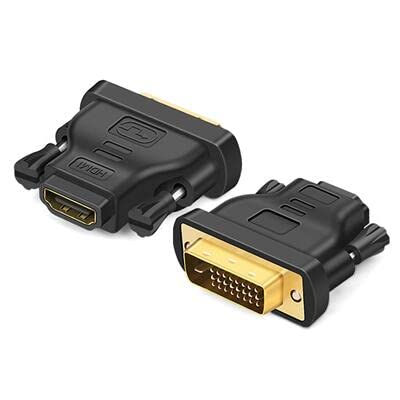 Bidirectioanl HDMI-zu-DVI-zu-Stecker-Adapter, 2 Stück, DVI-zu-HDMI-Adapter-Konverter für kompatibel mit Computer-Monitor, HDTV, PS3, PS4, DVD, Nintendo Switch und anderen von La Brodée