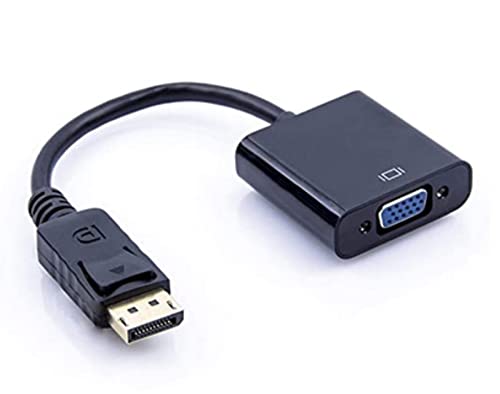 DisplayPort auf VGA-Adapter, vergoldeter DP auf VGA-Stecker auf Buchse, kompatibel für PC, Monitore, Laptops, Projektoren usw von La Brodée