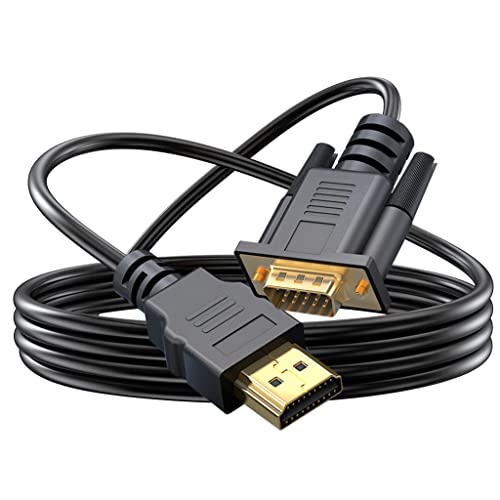 La Brodée HDMI auf VGA, vergoldetes HDMI-auf-VGA-Kabel (Stecker auf Stecker) für Computer, Desktop, Laptop, PC, Monitor, Projektor, HDTV, Chromebook, Raspberry Pi, Roku, Xbox und mehr (1,8 m) von La Brodée