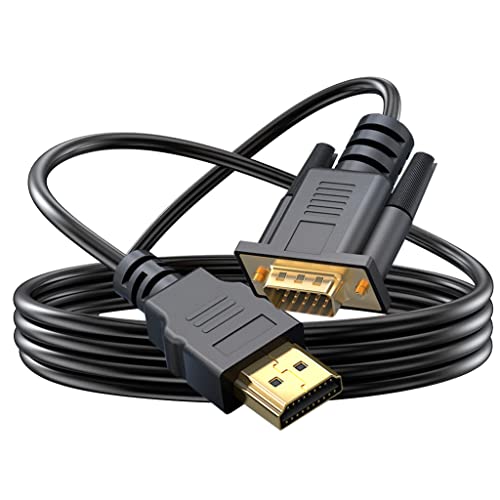 La Brodée HDMI auf VGA, vergoldetes HDMI auf VGA-Kabel (Stecker auf Stecker) für Computer, Desktop, Laptop, PC, Monitor, Projektor, HDTV, Chromebook, Raspberry Pi, Roku, Xbox und mehr (1 m) von La Brodée