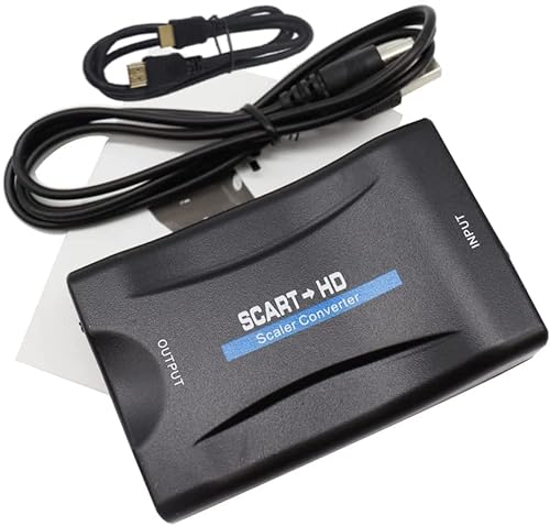 La Brodée Scart-zu-HDMI-Konverter, mit HDMI-Kabel, Scart-Adapter, unterstützt HDMI 720/1080P für Smartphone auf HDTV STB PS3 Sky DVD Blu-ray von La Brodée