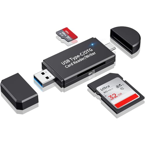 SD Kartenleser, 3.0 Micro SD Card Reader & USB C Kartenlesegerät OTG SD Adapter für SDXC, SDHC, SD MMC, TF RS-MMC Micro SD-Karte und UHS-I-Karten mit Windows Smartphone Computer Laptop usw SD Kartenleser, 3.0 Micro SD Card Reader & USB C Kartenlesegerät OTG SD Adapter für SDXC, SDHC, SD MMC, TF RS-MMC Micro SD-Karte und UHS-I-Karten mit Windows Smartphone Computer Laptop usw von La Brodée