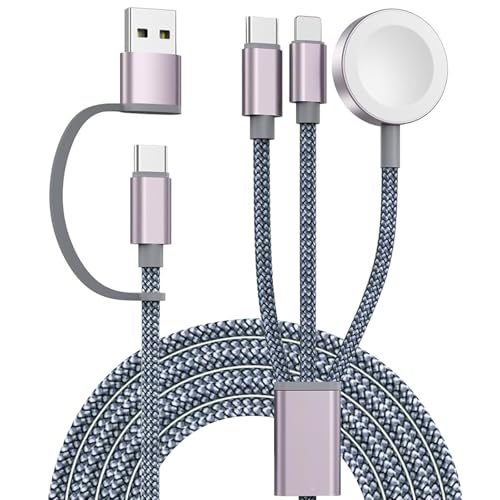 Verbessertes 3-in-2-USB-C-Kabel für Apple Watch, Multi-Ladegerät, iPhone-Schnellladekabel, 122 cm, USBC-Ladekabel, kompatibel mit iWatch Ultra/SE/10-1, iPhone 16/15/14/13/12/11, Galaxy S24/S23 usw Verbessertes 3-in-2-USB-C-Kabel für Apple Watch, Multi-Ladegerät, iPhone-Schnellladekabel, 122 cm, USBC-Ladekabel, kompatibel mit iWatch Ultra/SE/10-1, iPhone 16/15/14/13/12/11, Galaxy S24/S23 usw von La Brodée