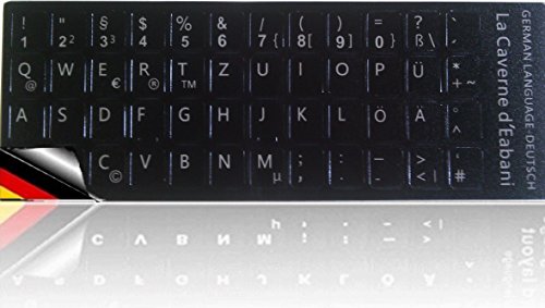 La Caverne d'Eabani Tastaturaufkleber Tastatur Aufkleber Keyboard Sticker Tastatur-Aufkleber für PC, Laptop, Notebook, Computer-Tastaturen (QWERTZ Deutsch Layout) von La Caverne d'Eabani