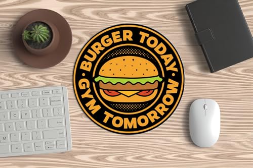 Mauspads für Maus, PC oder Laptop – Burguer Today, Gym Tomorrow. Weil Sie sicher heute einen guten Hamburger bevorzugen und das Fitnessstudio für morgen verlassen möchten. von La Huella