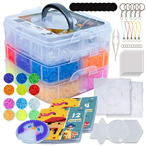 La Manuli 10000 Bügelperlen Set Neon und Leuchtend im Dunkeln von Andere Marken Bügelperlen Kompatibel | 5 Bügelperlen platten | 16 Vorlagen | 12 Farben | 5mm | VOLLSTÄNDIGER Satz | Glow in The Dark La Manuli 10000 Bügelperlen Set Neon und Leuchtend im Dunkeln von Andere Marken Bügelperlen Kompatibel | 5 Bügelperlen platten | 16 Vorlagen | 12 Farben | 5mm | VOLLSTÄNDIGER Satz | Glow in The Dark von La Manuli