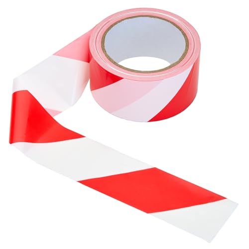 La cordeline Signalband Polyethylen mit niedriger Dichte (LDPE), 50 mm x 100 m, Markierungsband, Rot und Weiß von La cordeline