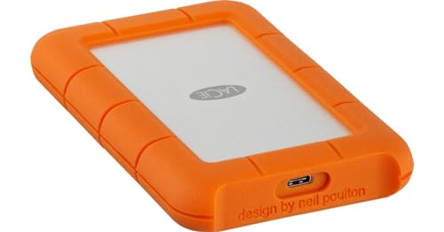 LaCie Rugged 2TB tragbare externe Festplatte, 2.5 Zoll, PC & Mac, inkl. USB-C w/o USB-A Kabel, inkl. 2 Jahre Rescue Service, Modellnr.: STFR2000800 von LaCie