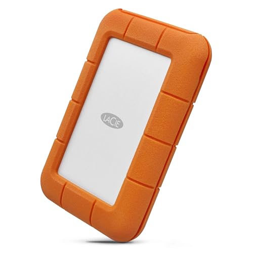 LaCie Rugged 5TB tragbare externe Festplatte, 2.5 Zoll, PC & Mac, inkl. USB-C w/o USB-A Kabel, inkl. 2 Jahre Rescue Service, Modellnr.: STFR5000800 von LaCie