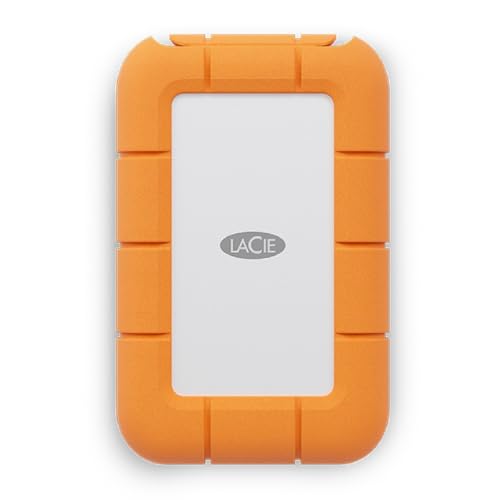 LaCie Rugged Mini 2TB, Externe SSD, 40 Gb/s, 2.000 MB/s,kompatibel mit PC / Mac / iPad / Thunderbolt 4 u. 3, inkl. Data Rescue Service (STMF2000400) von LaCie