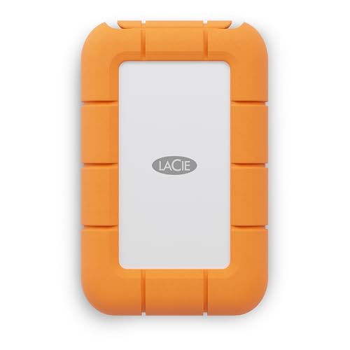 Seagate Rugged Mini externe SSD 500GB, 40 Gb/s, 2.000 MB/s,kompatibel mit PC / Mac / iPad / Thunderbolt 4 u. 3, inkl. 3 Jahre Rescue Service, Modellnr.: STMF500400 von LaCie