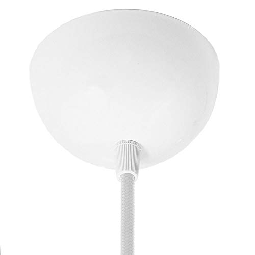 Baldachin | Abzweigdose | Verteilerdose zur Kabelabdeckung Ihrer Deckenlampe | Lampenkappe in Schwarz/Weiß/Chrome/Eisengrau 1 Loch Ø 10 cm inkl Zugentlastung (Weiß) von LaMorell LightDesign