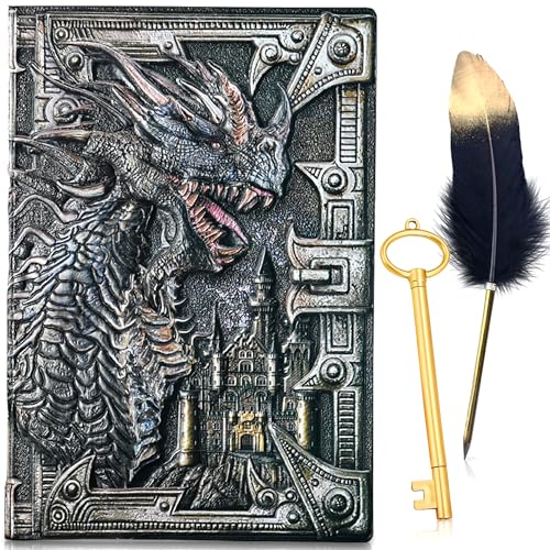 LaVenty DND Zubehör DND Journal Notebook Dungeons DND Drache Tagebuch 3D geprägtes Ledertagebuch D&D Daily 3D Drachen Vintage Tagebuch+Stift Geburtstag für Männer Frauen Erwachsene LaVenty DND Zubehör DND Journal Notebook Dungeons DND Drache Tagebuch 3D geprägtes Ledertagebuch D&D Daily 3D Drachen Vintage Tagebuch+Stift Geburtstag für Männer Frauen Erwachsene von LaVenty