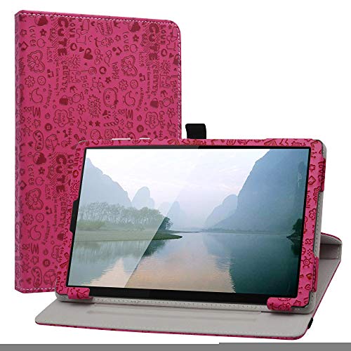 Labanem A Rotation Schutzhülle mit Lenovo Tab M10 HD, 360° drehbar, Schutzhülle mit Klappdeckel und Standfunktion für Lenovo Tab M10 HD (2. Gen) TB-X306X Tablet – Rot von Labanem