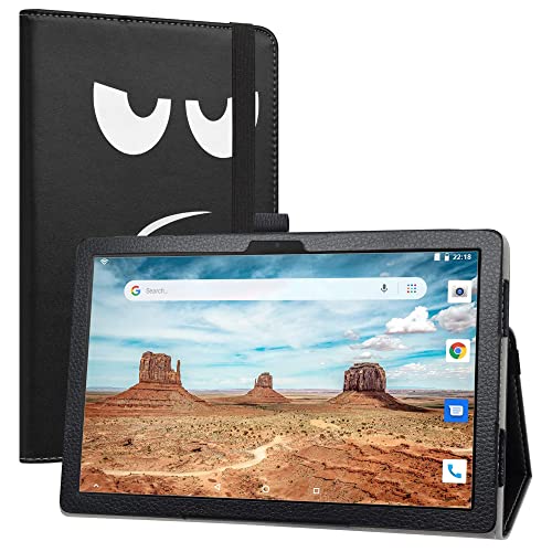Labanem a Schutzhülle mit Alcatel 3T, Slim Fit PU-Leder, dünne und Faltbare Schutzhülle für Alcatel 3T 10 8094X 4G Tablet (Nicht kompatibel mit Alcatel 3T 10 8088X), Don't Touch von Labanem