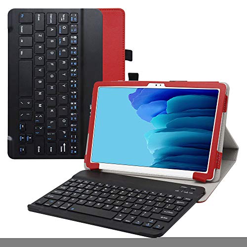 Labanem Galaxy Tab A7 10.4 Hülle, Schutzhülle mit Abnehmbar für 10.4" Samsung Galaxy Tab A7 10.4 (2020) T500 /T505 /T507 - Rot von Labanem