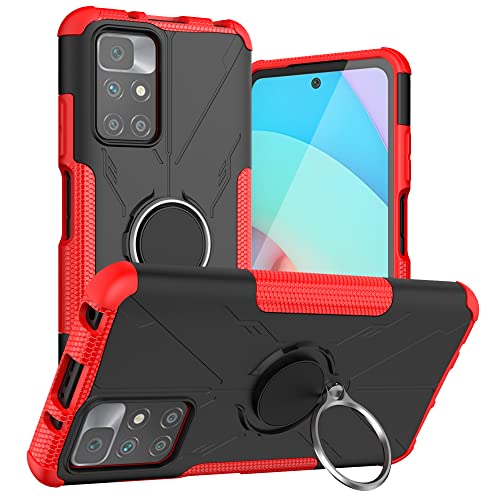 Labanem Hülle für Redmi 10, Ring Kickstand 360 Grad rotierenden Fingerring Grip Drop Schutz Stoßdämpfung Weichen TPU Cover für Xiaomi Redmi 10 - Rot, BTKJ-018-3 Labanem Hülle für Redmi 10, Ring Kickstand 360 Grad rotierenden Fingerring Grip Drop Schutz Stoßdämpfung Weichen TPU Cover für Xiaomi Redmi 10 - Rot, BTKJ-018-3 von Labanem