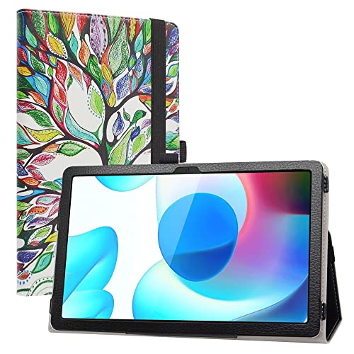 Labanem Kompatibel mit Realme Pad RMP2103 Hülle, Slim Fit Folio PU Leder dünne Schutzhülle Schale Etui Tasche für 10.4" Realme Pad RMP2103 Tablet - Love Tree von Labanem