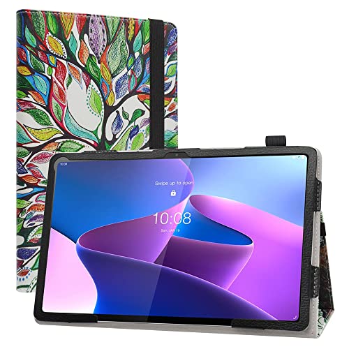 Labanem Love Tree Schutzhülle mit Lenovo Tab P12 Pro, Slim Fit, PU-Leder, Slim Fit Schutzhülle für Lenovo Tab P12 Pro (TB-Q706F/TB-Q706Z) Tablet [automatischer Schlaf/Wachmodus] Schutzhülle für Lenovo von Labanem