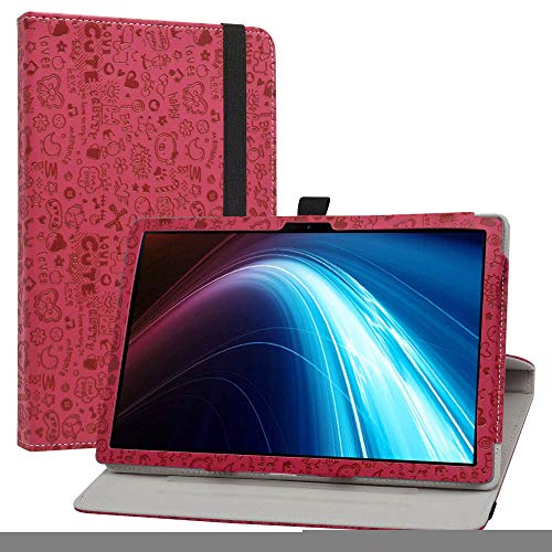 Labanema Kompatibel mit Dragon Touch Notepad 102 Hülle, 360°Drehbarer Cover Kunstleder Schutzhülle Tasche Etui mit Ständerfunktion für 10.1" Dragon Touch Notepad 102 /Winnovo P20 Tablet - Rot von Labanem