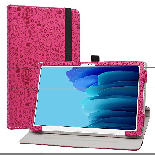 Labanema Kompatibel mit Galaxy Tab A7 Hülle, 360°Drehbarer Cover Kunstleder Schutzhülle Tasche Etui mit Ständerfunktion für 10.4" Samsung Galaxy Tab A7 10.4 (2020) T500/ T505 /T507 Tablet - Rot von Labanema