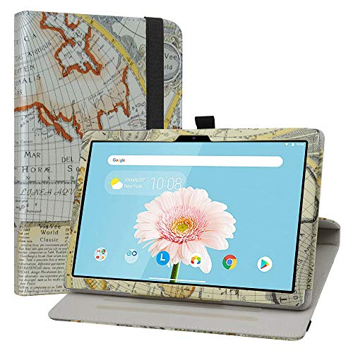 Labanema Kompatibel mit Teclast P20HD Hülle, 360°Drehbarer Cover Kunstleder Schutzhülle Tasche Etui mit Ständerfunktion für 10.1" Teclast P20HD /Teclast M40 Tablet - Map White von Labanem