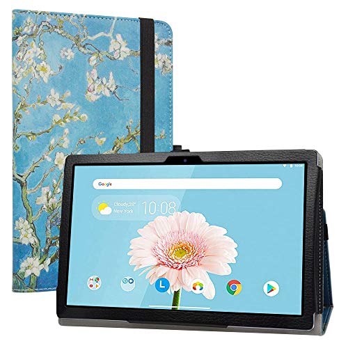 Labanema Kompatibel mit Teclast P20HD Hülle, Slim Fit Folio PU Leder dünne Schutzhülle Schale Etui Tasche für 10.1" Teclast P20HD /Teclast M40 Tablet - Almond Blossom von Labanem