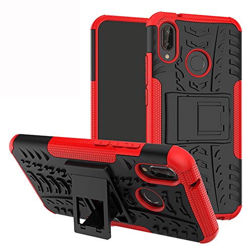 Labanema Hülle Für Huawei P20 Lite, Abdeckung Cover schutzhülle Tough Strong Rugged Shock Proof Heavy Duty Case Für Huawei P20 Lite - Rot von Labanema