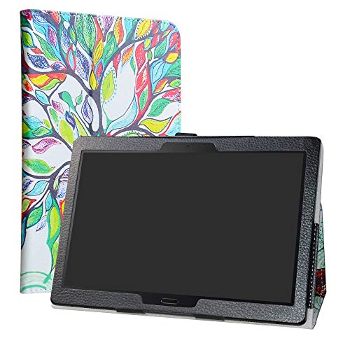 Labanema Hülle für Lenovo Tab M10 HD, Slim Fit Folio PU Leder dünne Kunstleder Schutzhülle Cover Schale Etui Tasche für 10.1" Lenovo Tab M10 HD/Smart Tab P10 Tablet - Love Tree von Labanema